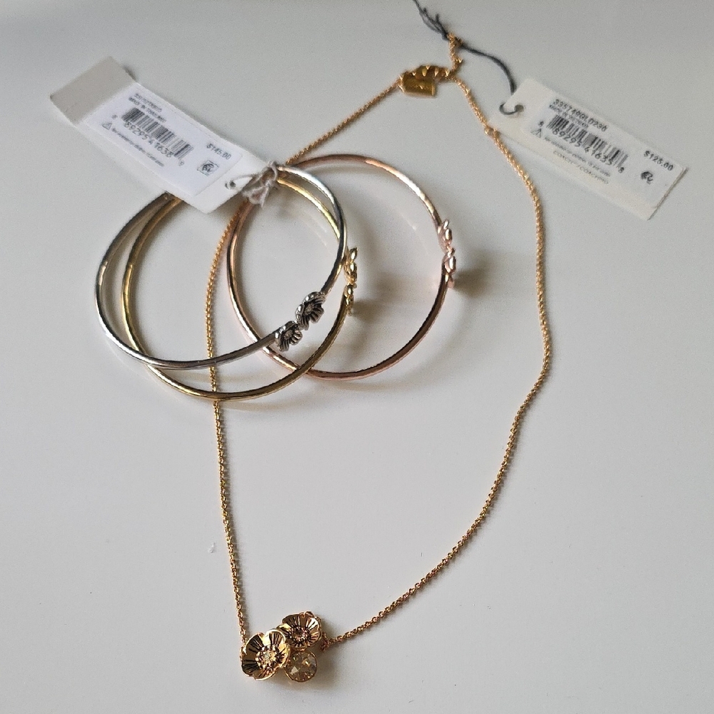 Coach Gold‎ and Silver Bracelet Set